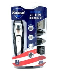 BARBASOL All in One Rechargeable Grooming Kit 8PCS CBT1-5500-CHM
