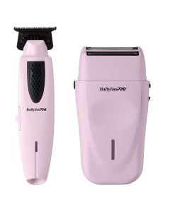 BabylissPro LithiumFX Cordless Ergonomic Hair Trimmer and Double-Foil Shaver-Limited Edition FX73FSTPKMP