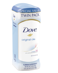 Dove Original Clean Anto- Perspirant Deodorant Twin Pack (2.6oz each)