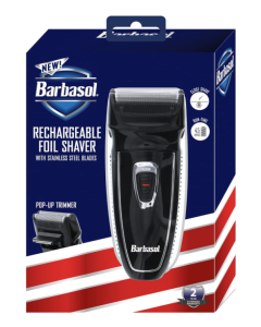 BARBASOL Rechargeable Foil Shaver with Blades CBF1-2001-BLK