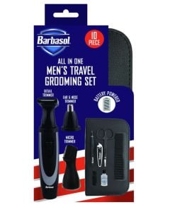 All-In One Men's Travel Grooming Set 10PCS by Barbasol (CBG1-5000-KIT)