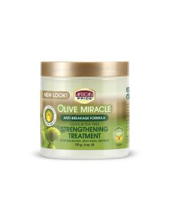 African Pride Olive Miracle Anti-Breakage Formula Olive Oil & Tea Tree Strengthening Treatment 6oz