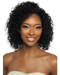 Trill Versatile Human Hair Burmese Curl Entirley Glueless Half Wig 14"