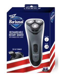 BARBASOL Rechargeable Rotary Shaver with Blades CBR1-1002-BLY