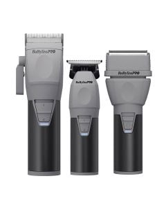 BabylissPro CoreFX Professional Performance Trimmer, Clipper & Double-Foil Shaver Complete Set FXCLCPK3
