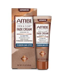 Ambi Even & Clear Fade Cream Stubborn Dark Spots 1oz