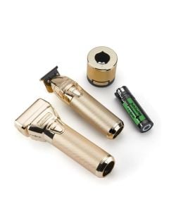 BabylissPro FXONE GoldFX Outlining Trimmer & Double Foil Stick Shaver With One Boosted Battery and Base-Limited Edition FX1FSTGPK