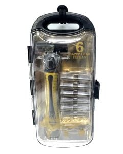Hollywood Razor 3 Blade Head -Gold/Black
