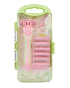 Hollywood Razor 3 Blade Head -Pink/Green