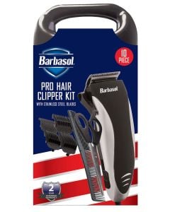 Barbasol Pro Hair Clipper Kit 10 Piece Travek Kit CBH1-4002-VTN