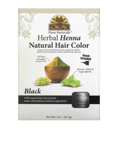 Okay Herbal Henna Natural Hair  Black Color 2 oz