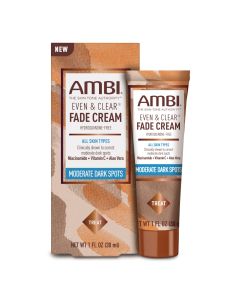Ambi Even & Clear Fade Cream For All Skin Types For Moderate Dark Spots 1oz