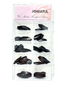 Jomara Black Almond Full Cover Nail Tip JMR-80747