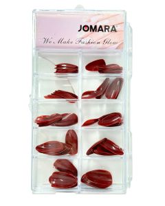 Jomara Burgundy Almond Full Cover Nail Tip  JMR-80750