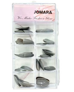 Jomara Gray Almond Full Cover Nail Tip  JMR-80751
