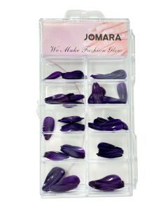 Jomara Dark Burgund Almond Full Cover Nail Tip  JMR-80752