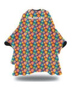 Black Ice Smiley Face Flowers Kid's Cape BVE009KID2