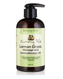 Sunny Isle Lemon Grass Massage and Aromatherapy Oil 8 oz