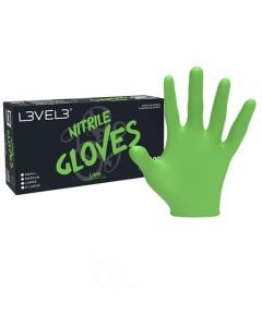 LEVEL 3 Lime Nitrile Gloves 100 CT Medium