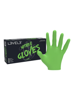 LEVEL 3 Lime Nitrile Gloves 100ct Small