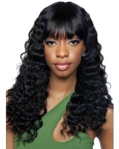 Trill Loose Crimp Full Bang 22" Human Hair Full Wig