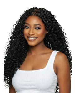 Mane Concept Mega Brazilian Human Hair Deep Wave Micro Feathered Crochet 18"