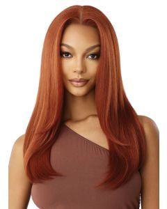 Outre 5X5 Human Hair Natural Yaki Closure Lace Wig 22"