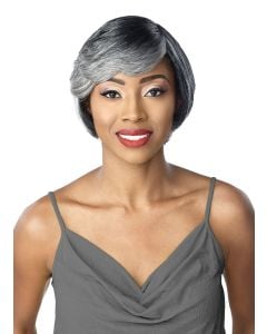 Sensationnel Nyla Human Hair Empire Wig Salt & Pepper