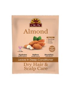 Okay Almond Leave In Deep Conditioner Dry Hair & Scalp Care 1.25 oz