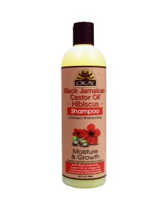 Okay Black Jamaican Castor Oil Hibiscus Shampoo 12 oz
