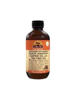 Okay Extra Dark  Natural Black Jamaican Castor Oil With Tea Tree Oil 4 oz  