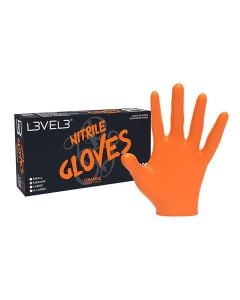 Level 3 Orange Nitrile Gloves Liquid Metal Meduim