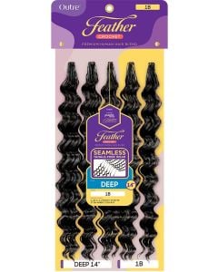 Outre Purple Pack Human Hair Deep Brazilian Feather Crochet 14"