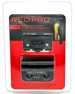 RED PRO Cordless Clipper Blade Replacement Black Kit Taper PCA02
