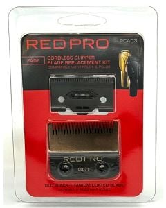 RED PRO Cordless Clipper Blade Replacement Black Kit Fade PCA03