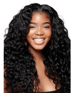 HD Transparent 13X4 Lace Frontal 100% Human Hair Wig Pineapple Curl by Brio By Jomara