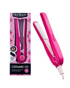 HOT BEAUTY 1/2" Ceramic Mini Flat Iron Pink HFIM050NP