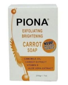 Piona Exfoliating Brightening Carrot Soap 7 oz