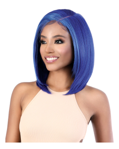 ls137.blue hd invisible lace 13x7 face scalp synthetic wig by motown tress
