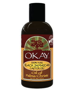 Okay 100% Pure Black Jamaican Castor Oil Of Palma Christi 8 oz