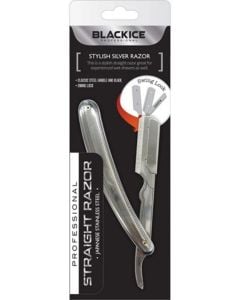 Black Ice Stylish Silver Straight Razor BIC601-3