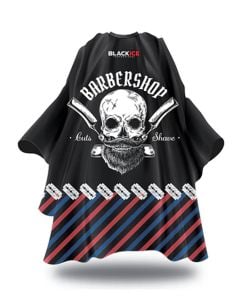 Black Ice Skull Barber Cape BVE009SKU