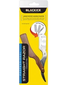 Black Ice Small Wood Handle Straight Razor BIR001S