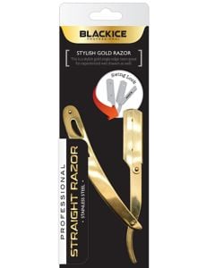 Black Ice Gold Straight Razor BIR002GOL