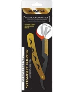 Black Ice Black/Gold Straight Razor BIR002BG