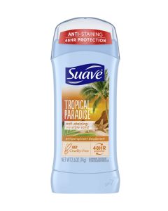 Tropical Paradise Anti-Staining Invisible Solid Antiperspirant Deodorant (2.6oz) by Suave 10079400152463