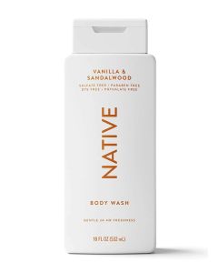 Native Vanilla & Sandalwood Body Wash 18 oz