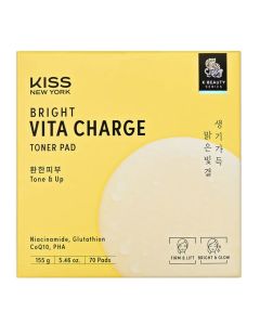 Kiss New York Bright Vita Charge Toner Pad- 70 Pads