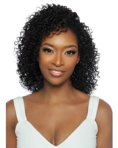 Trill Versatile Human Hair Water Wave Entirley Glueless Half Wig 14"