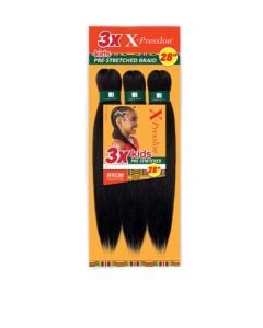 3X X-Pression Kids Pre-Stretched Braid 28" by African Collection